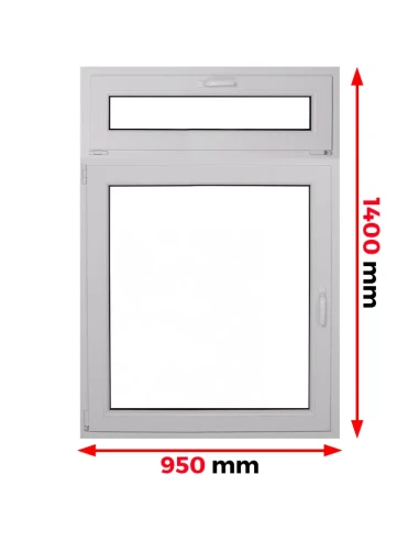 Kunststofffenster PVC Fenster 95 x 140 cm DREH|KIPP Aluplast Ideal 4000
