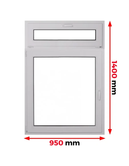 Kunststofffenster PVC Fenster 95 x 140 cm DREH|KIPP Aluplast Ideal 4000