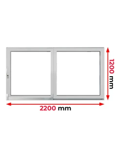 Kunststofffenster PVC Fenster 220 x 120 cm Schiebefenster PSK Aluplast Ideal 4000