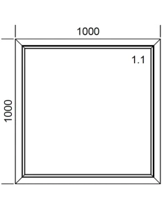 Kunststofffenster PVC Fenster 100 x 100 cm FIX Aluplast Ideal 4000 2