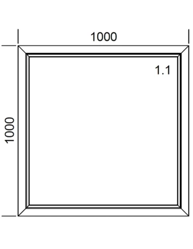 Kunststofffenster PVC Fenster 100 x 100 cm FIX Aluplast Ideal 4000