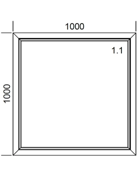 Kunststofffenster PVC Fenster 100 x 100 cm FIX Aluplast Ideal 4000