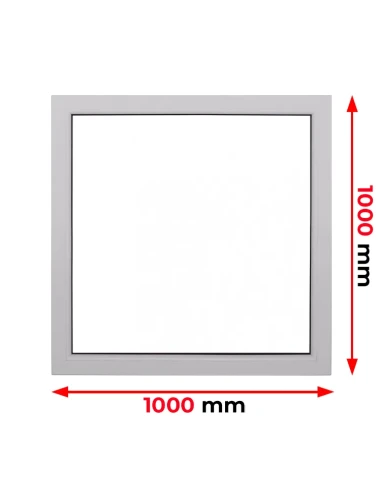 Kunststofffenster PVC Fenster 100 x 100 cm FIX Aluplast Ideal 4000