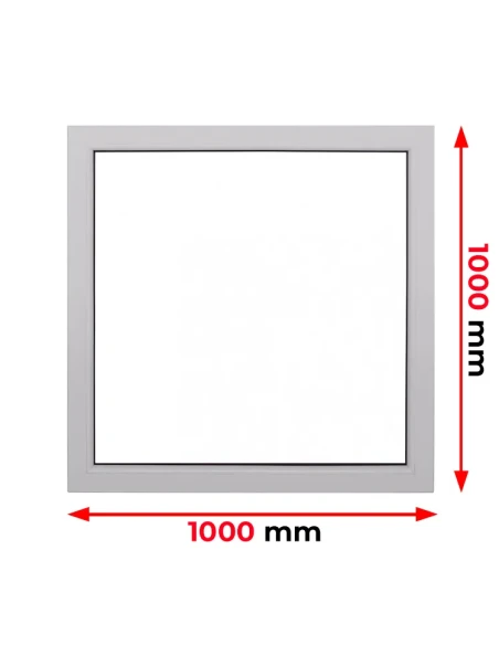Kunststofffenster PVC Fenster 100 x 100 cm FIX Aluplast Ideal 4000