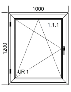Kunststofffenster PVC Fenster 100 x 120 cm DREH/KIPP Aluplast Ideal 4000 2