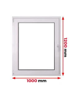 Kunststofffenster PVC Fenster 100 x 120 cm DREH/KIPP Aluplast Ideal 4000