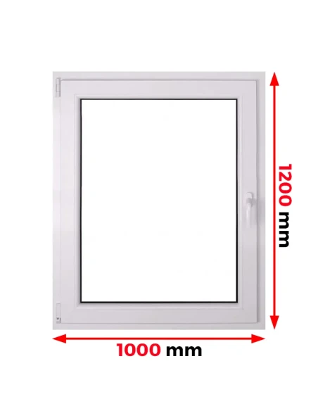 Kunststofffenster PVC Fenster 100 x 120 cm DREH/KIPP Aluplast Ideal 4000