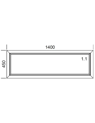 Kunststofffenster PVC Fenster 140 x 45 cm FIX Aluplast Ideal 4000