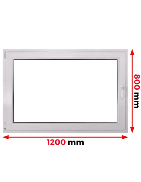 Kunststofffenster PVC Fenster 120 x 80 cm DREH/KIPP Aluplast Ideal 4000