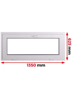 Kunststofffenster PVC Fenster 135 x 62,5 cm KIPP Aluplast Ideal 4000