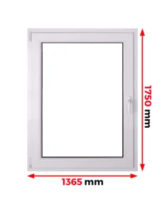 Kunststofffenster PVC Fenster 136,5 x 175 cm DREH/KIPP Aluplast Ideal 4000