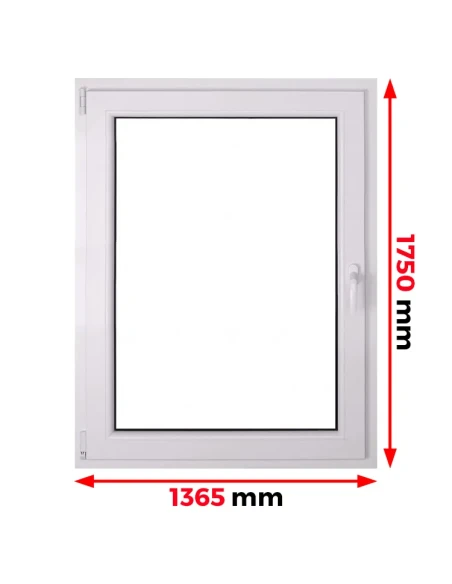 Kunststofffenster PVC Fenster 136,5 x 175 cm DREH/KIPP Aluplast Ideal 4000