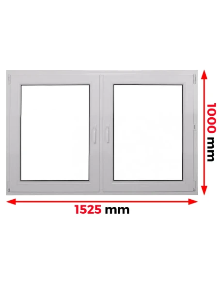 Kunststofffenster PVC Fenster 152,5 x 100 cm DREH/KIPP | DREH Aluplast Ideal 4000