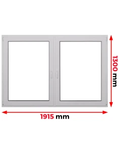 Kunststofffenster PVC Fenster 191,5 x 130 cm DREH/KIPP + DREH Aluplast Ideal 4000