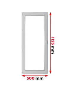 Kunststofffenster PVC Fenster 50 x 112,5 cm DREH Aluplast Ideal 4000
