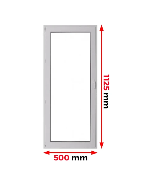 Kunststofffenster PVC Fenster 50 x 112,5 cm DREH Aluplast Ideal 4000