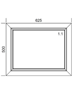 Kunststofffenster PVC Fenster 62,5 x 50 cm FIX Aluplast Ideal 4000 2