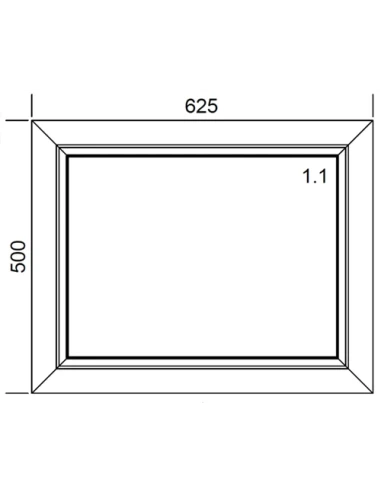 Kunststofffenster PVC Fenster 62,5 x 50 cm FIX Aluplast Ideal 4000