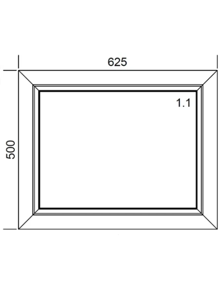 Kunststofffenster PVC Fenster 62,5 x 50 cm FIX Aluplast Ideal 4000