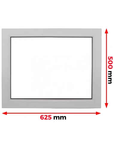 Kunststofffenster PVC Fenster 62,5 x 50 cm FIX Aluplast Ideal 4000