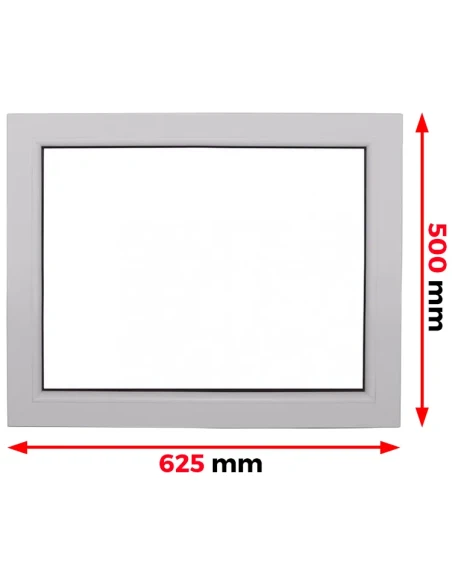 Kunststofffenster PVC Fenster 62,5 x 50 cm FIX Aluplast Ideal 4000