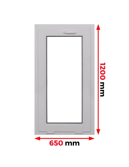 Kunststofffenster PVC Fenster 65 x 120 cm KIPP Aluplast Ideal 4000