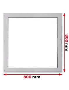 Kunststofffenster PVC Fenster 80 x 80 cm DREH Aluplast Ideal 4000