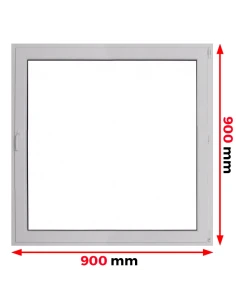 Kunststofffenster PVC Fenster 90 x 90 cm DREH Aluplast Ideal 4000