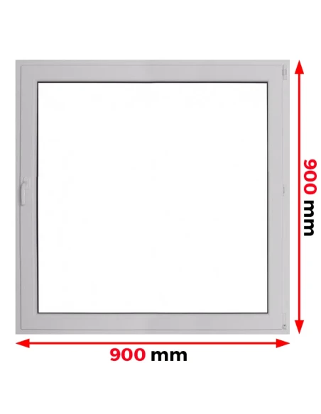 Kunststofffenster PVC Fenster 90 x 90 cm DREH Aluplast Ideal 4000