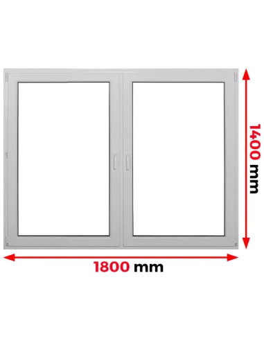 Kunststofffenster PVC Fenster 180 x 140 cm DREH/KIPP | DREH Aluplast Ideal 4000