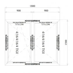 Aluminium Dreh/Kipp Fenster Warme Kante 1800 x 1500 mm MB 79N 2