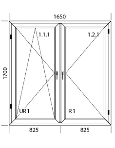 Kunststofffenster PVC Fenster 165 x 170 cm DREH/KIPP | DREH Aluplast Ideal 4000 2