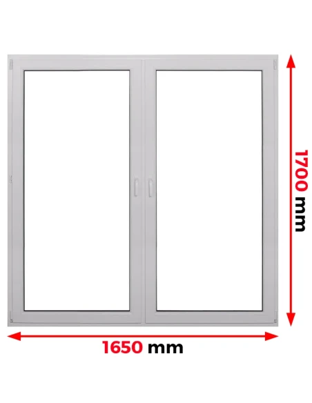 Kunststofffenster PVC Fenster 165 x 170 cm DREH/KIPP | DREH Aluplast Ideal 4000