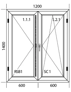 Kunststofffenster PVC Fenster 120 x 140 cm DREH | DREH/KIPP Aluplast Ideal 4000 2