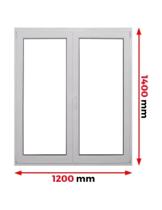 Kunststofffenster PVC Fenster 120 x 140 cm DREH | DREH/KIPP Aluplast Ideal 4000