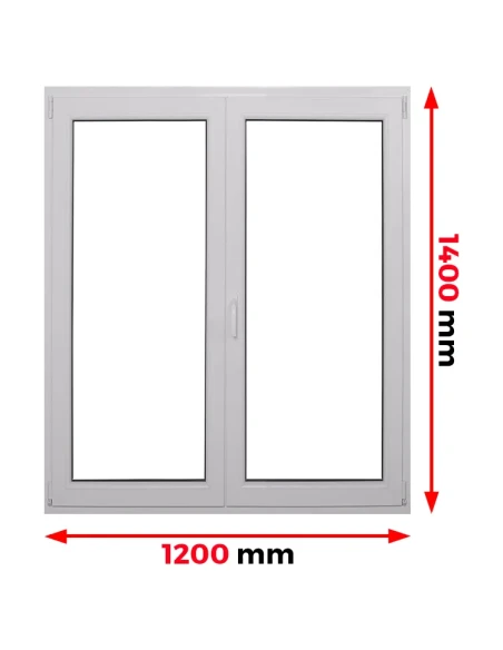 Kunststofffenster PVC Fenster 120 x 140 cm DREH | DREH/KIPP Aluplast Ideal 4000
