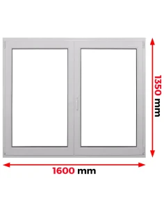 Kunststofffenster PVC Fenster 160 x 135 cm DREH | DREH/KIPP Aluplast Ideal 4000