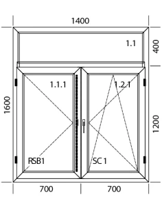 Kunststofffenster PVC Fenster 140 x 160 cm FIX | DREH | DREH/KIPP Aluplast Ideal 4000 2