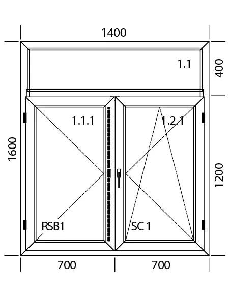 Kunststofffenster PVC Fenster 140 x 160 cm FIX | DREH | DREH/KIPP Aluplast Ideal 4000