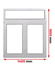 Kunststofffenster PVC Fenster 140 x 160 cm FIX | DREH | DREH/KIPP Aluplast Ideal 4000
