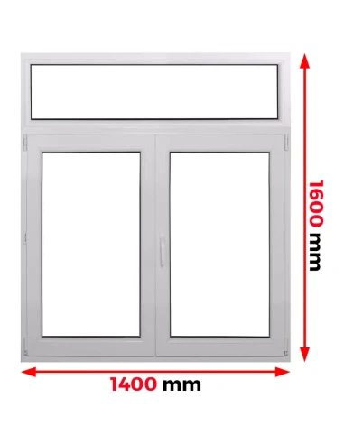 Kunststofffenster PVC Fenster 140 x 160 cm FIX | DREH | DREH/KIPP Aluplast Ideal 4000