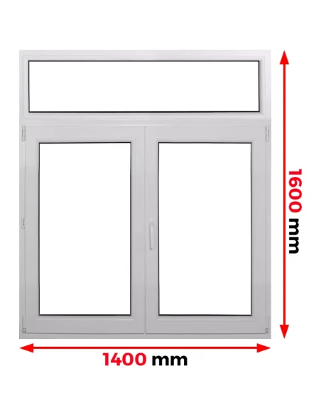 Kunststofffenster PVC Fenster 140 x 160 cm FIX | DREH | DREH/KIPP Aluplast Ideal 4000