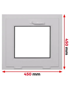 Kunststofffenster PVC Fenster 45 x 45 cm KIPP Aluplast Ideal 4000