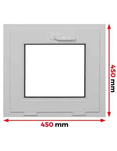 Kunststofffenster PVC Fenster 45 x 45 cm KIPP Aluplast Ideal 4000