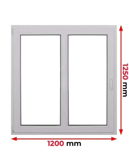 Kunststofffenster PVC Fenster 120 x 125 cm DREH/KIPP Aluplast Ideal 4000