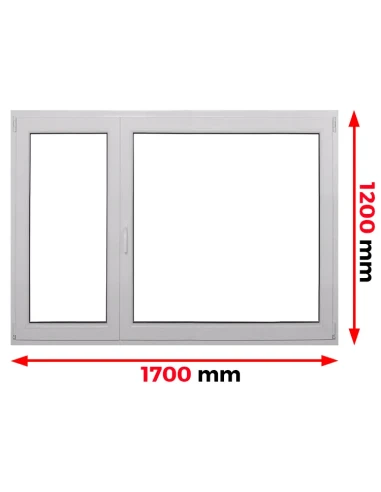 Kunststofffenster PVC Fenster 170 x 120 cm DREH | DREH/KIPP Aluplast Ideal 4000
