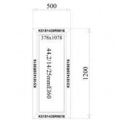 Aluminium Brandschutzfenster EI60 500 x 1200 mm MB78EI 2