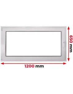 Kunststofffenster PVC Fenster 120 x 65 cm DREH/KIPP Aluplast Ideal 4000