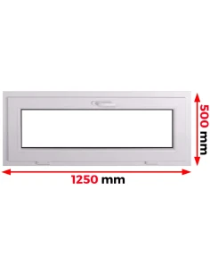 Kunststofffenster PVC Fenster 125 x 50 cm KIPP Aluplast Ideal 4000