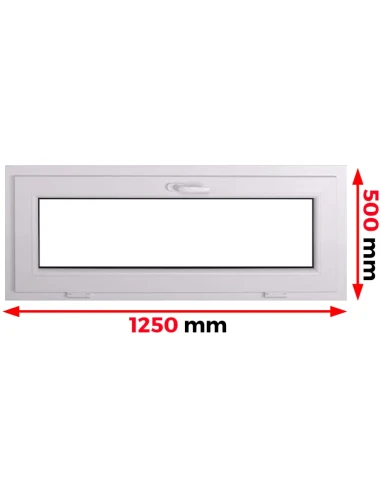 Kunststofffenster PVC Fenster 125 x 50 cm KIPP Aluplast Ideal 4000